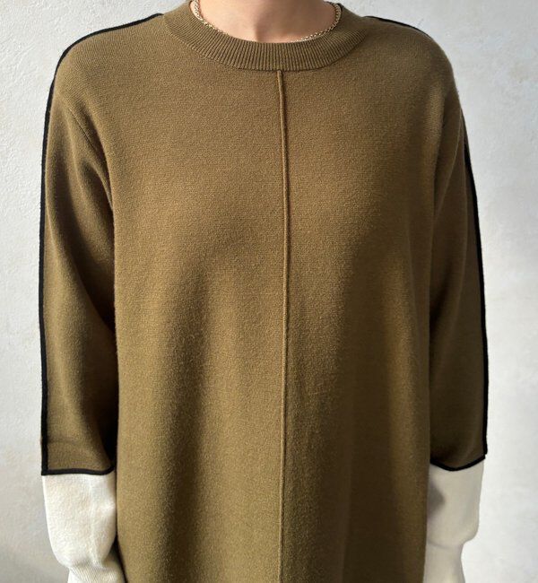  「【WEB限定】ラインデザインミラノリブワンピース」|ワンピース|