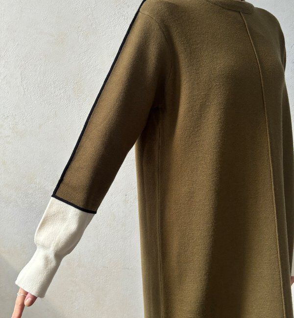  「【WEB限定】ラインデザインミラノリブワンピース」|ワンピース|