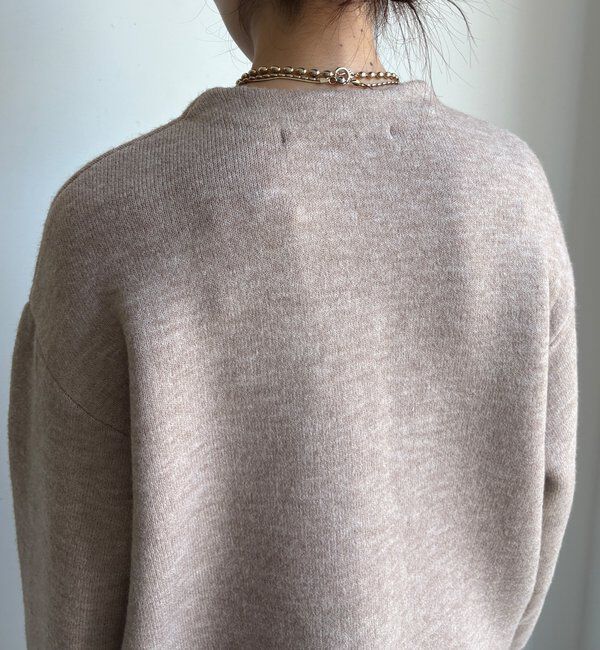  「【WEB限定】ダブルフェイスニットショートコート」|カーディガン|