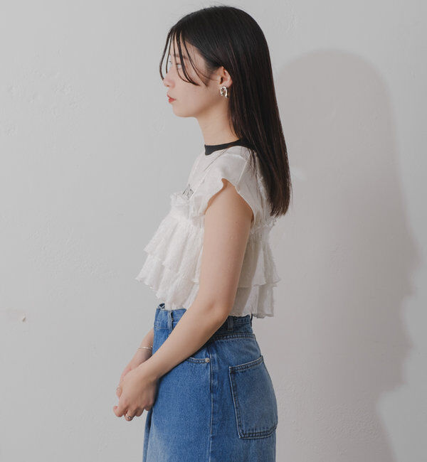  「レースフリルビスチェ」|シャツ・ブラウス|