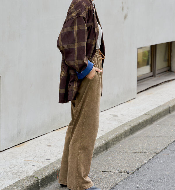  「【WHIMSIC/SETUP対応】アシッドウォッシュドカットーソーパンツ」|チノ|