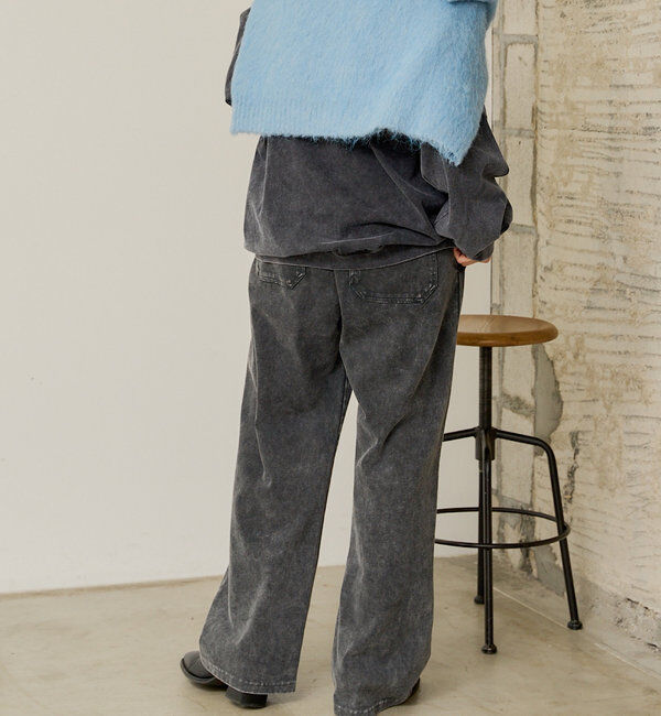  「【WHIMSIC/SETUP対応】アシッドウォッシュドカットーソーパンツ」|チノ|