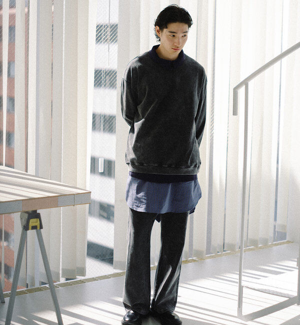  「【WHIMSIC/SETUP対応】アシッドウォッシュドカットーソーパンツ」|チノ|