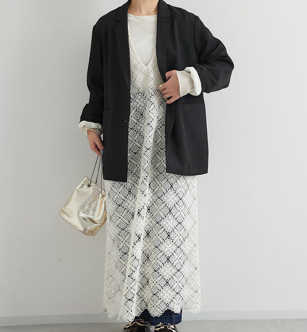  「レイヤードレースワンピース」|その他|ホワイト