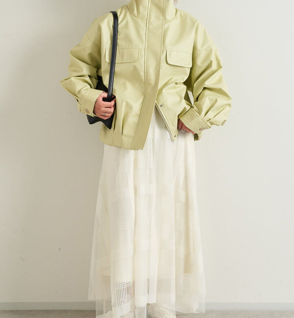  「チュールチェック柄フレアスカート」|スカート|