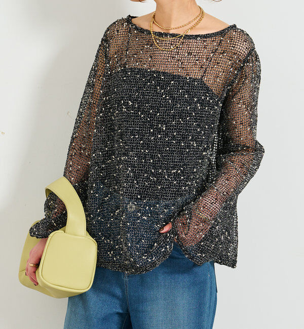  「メッシュニットプルオーバー」|ニット・セーター|