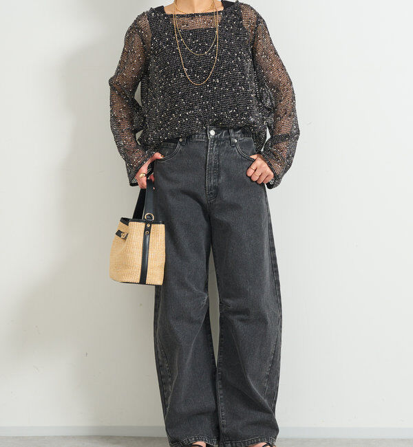  「メッシュニットプルオーバー」|ニット・セーター|