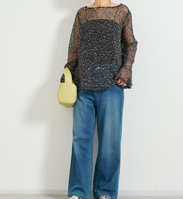  「メッシュニットプルオーバー」|ニット・セーター|