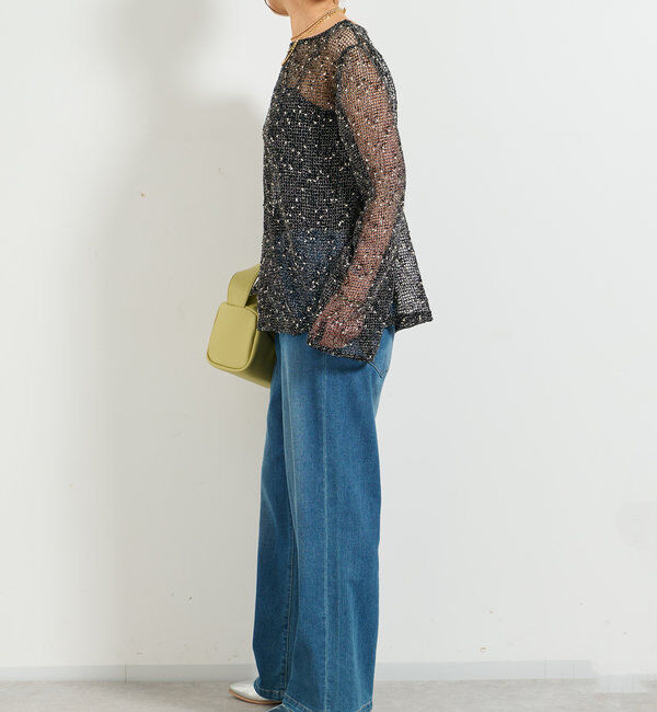  「メッシュニットプルオーバー」|ニット・セーター|