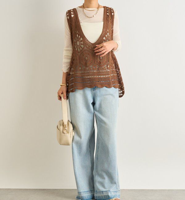  「《丁度良い抜け感◎》シアークルーネックプルオーバー」|Tシャツ・カットソー|