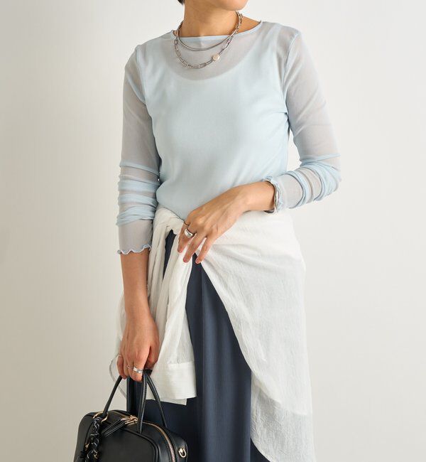  「《丁度良い抜け感◎》シアークルーネックプルオーバー」|Tシャツ・カットソー|