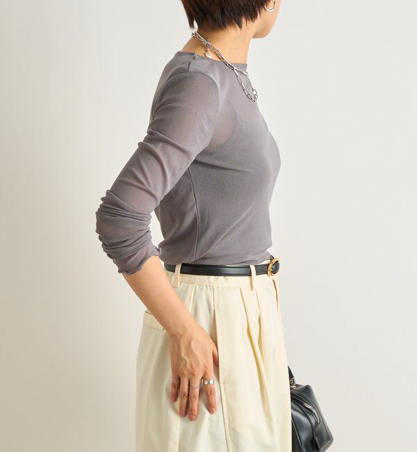  「《丁度良い抜け感◎》シアークルーネックプルオーバー」|Tシャツ・カットソー|