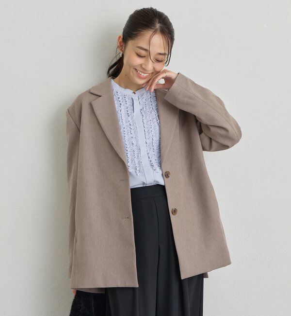  「《ワンランク上の着こなしに◎》ウールライクシングルジャケット」|その他|