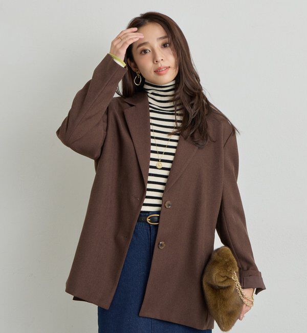  「《ワンランク上の着こなしに◎》ウールライクシングルジャケット」|その他|