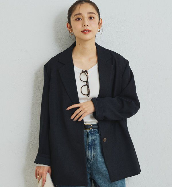  「《ワンランク上の着こなしに◎》ウールライクシングルジャケット」|その他|