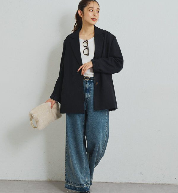  「《ワンランク上の着こなしに◎》ウールライクシングルジャケット」|その他|
