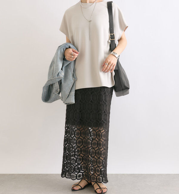  「【やわらかな着心地】ハーフスリーブダンボールプルオーバー」|Tシャツ・カットソー|