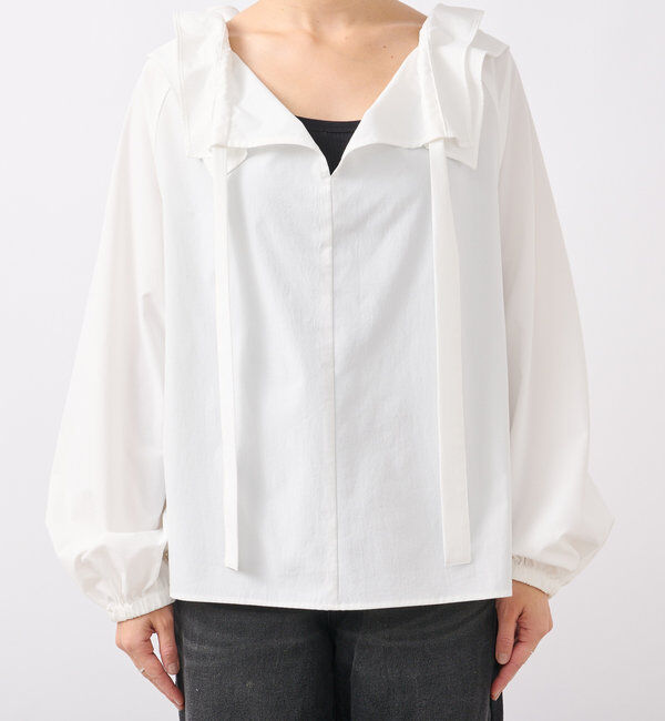  「【着映え◎】ギャザーフリルカラーブラウス」|シャツ・ブラウス|