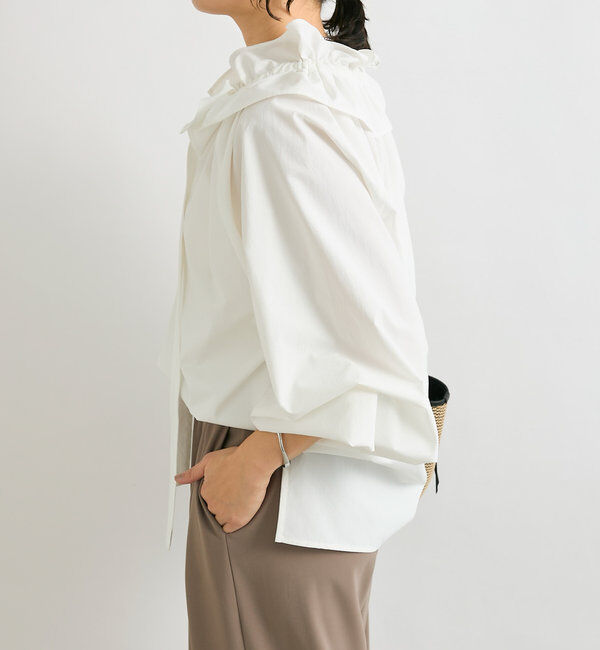  「【着映え◎】ギャザーフリルカラーブラウス」|シャツ・ブラウス|