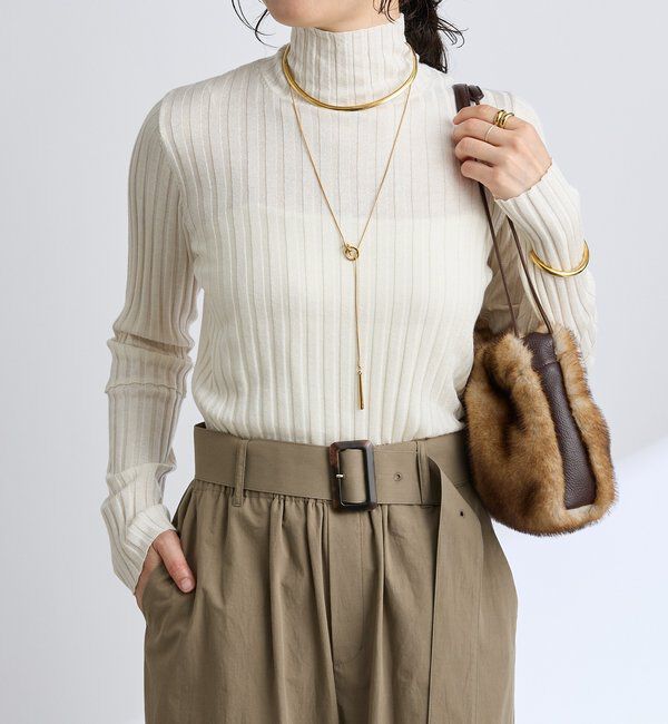  「【新色追加・リバイバル】シルクカシミヤリブニット」|ニット・セーター|