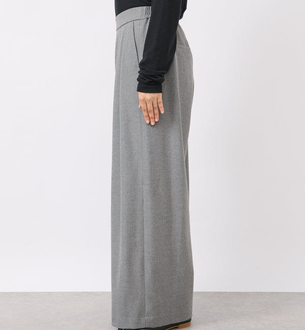  「【秋冬素材が登場！】両面起毛タックワイドスラックス」|チノ|