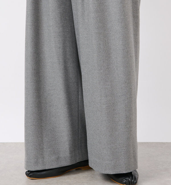  「【秋冬素材が登場！】両面起毛タックワイドスラックス」|チノ|