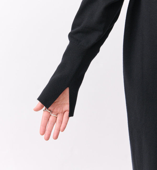  「【抜け感◎】ディープVニットワンピース」|ワンピース|