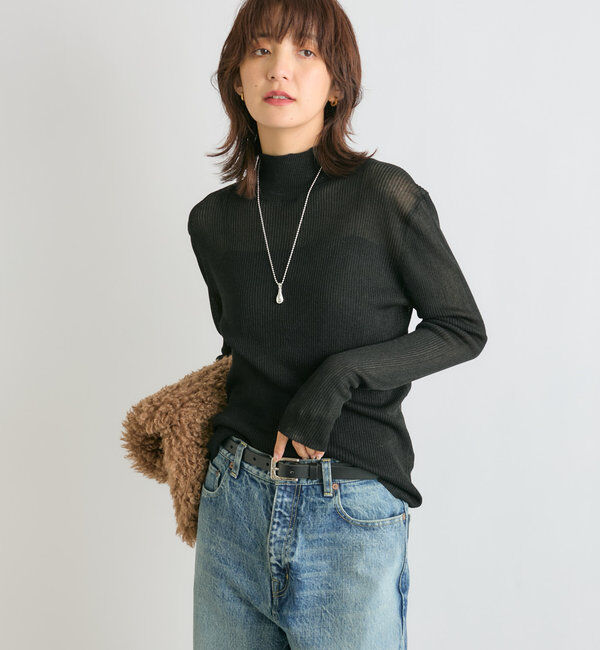  「【レイヤードにも使える】シアータートルニット」|ニット・セーター|