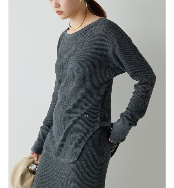  「【PEAS】サーマルプルオーバー」|Tシャツ・カットソー|グレー