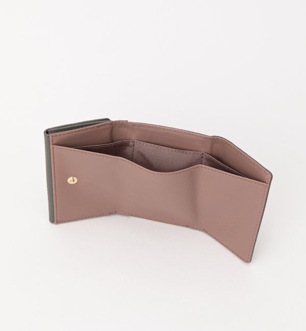  「モノグラムプレート三つ折りウォレット」|財布|