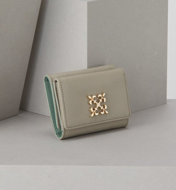  「モノグラムプレート三つ折りウォレット」|財布|