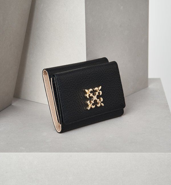  「モノグラムプレート三つ折りウォレット」|財布|