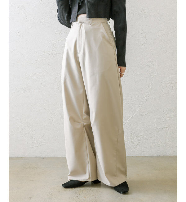  「【３サイズ/6色展開】カーブスラックス」|チノ|