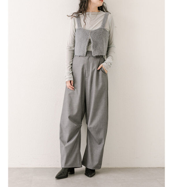  「【３サイズ/6色展開】カーブスラックス」|チノ|