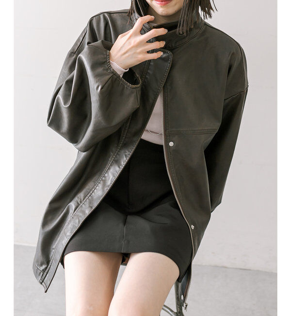  「【3色展開】フェイクレザージャケット」|その他|