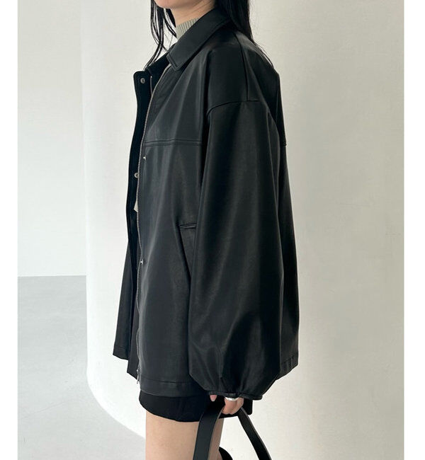  「【3色展開】フェイクレザージャケット」|その他|