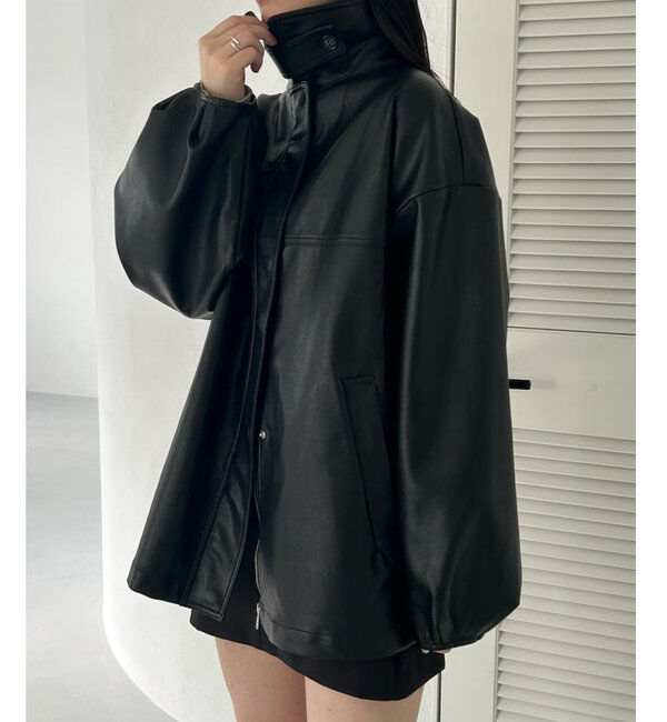  「【3色展開】フェイクレザージャケット」|その他|