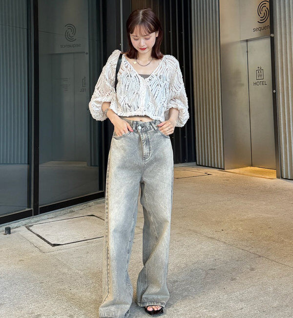  「【今期No.1デニム/3サイズ展開】オーバーダイワイドデニム」|デニム|