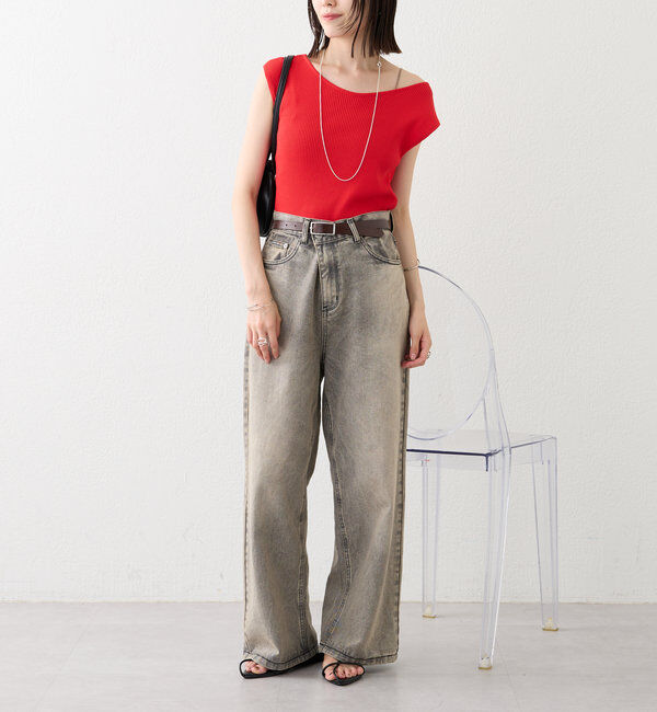  「【今期No.1デニム/3サイズ展開】オーバーダイワイドデニム」|デニム|