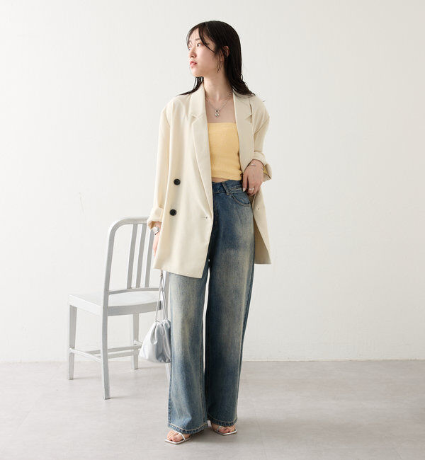  「【今期No.1デニム/3サイズ展開】オーバーダイワイドデニム」|デニム|