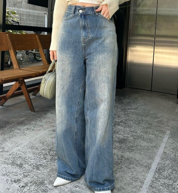  「【今期No.1デニム/3サイズ展開】オーバーダイワイドデニム」|デニム|