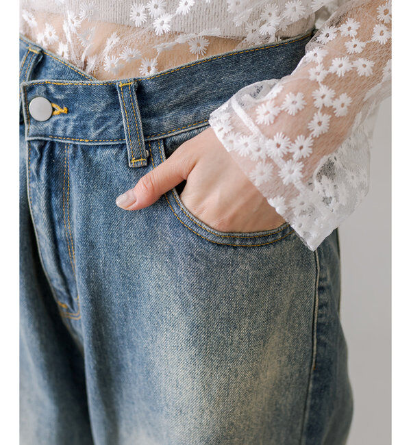  「【今期No.1デニム/3サイズ展開】オーバーダイワイドデニム」|デニム|