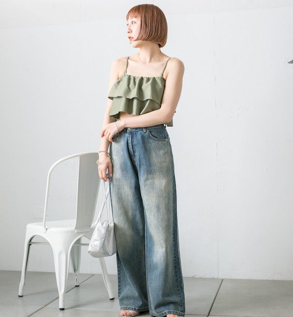  「【今期No.1デニム/3サイズ展開】オーバーダイワイドデニム」|デニム|