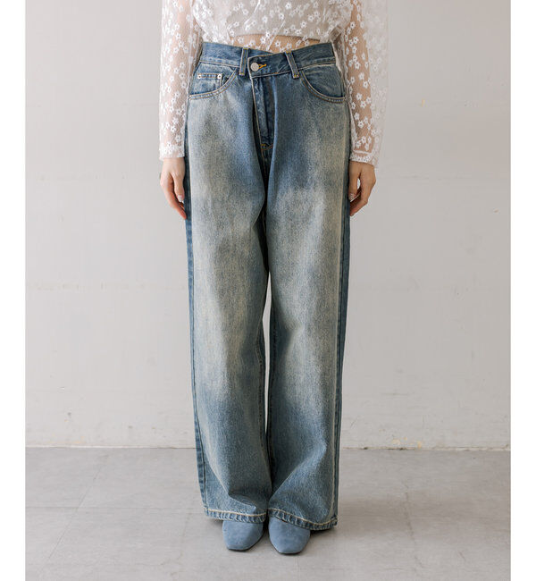  「【今期No.1デニム/3サイズ展開】オーバーダイワイドデニム」|デニム|