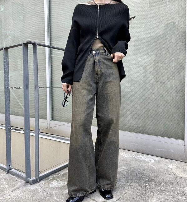  「【今期No.1デニム/3サイズ展開】オーバーダイワイドデニム」|デニム|