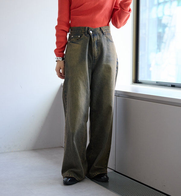  「【今期No.1デニム/3サイズ展開】オーバーダイワイドデニム」|デニム|