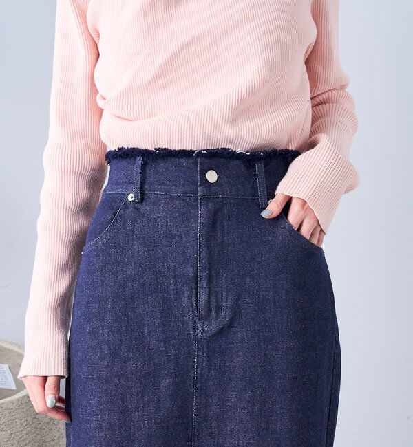  「【美シルエット◎】スリットマーメイドスカート」|スカート|