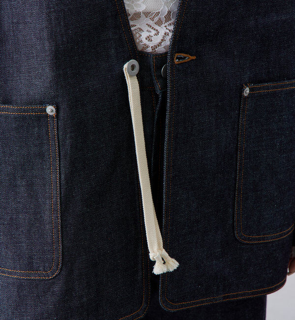  「ai no de shirochi ノーカラージャケット」|その他|