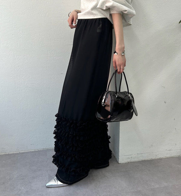  「裾ティアードスカート」|スカート|