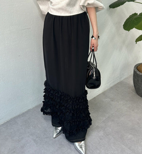  「裾ティアードスカート」|スカート|